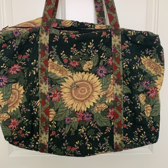 Tote, Sunflower Garden design, fully lined.  Medium size - Picture 7 of 7
